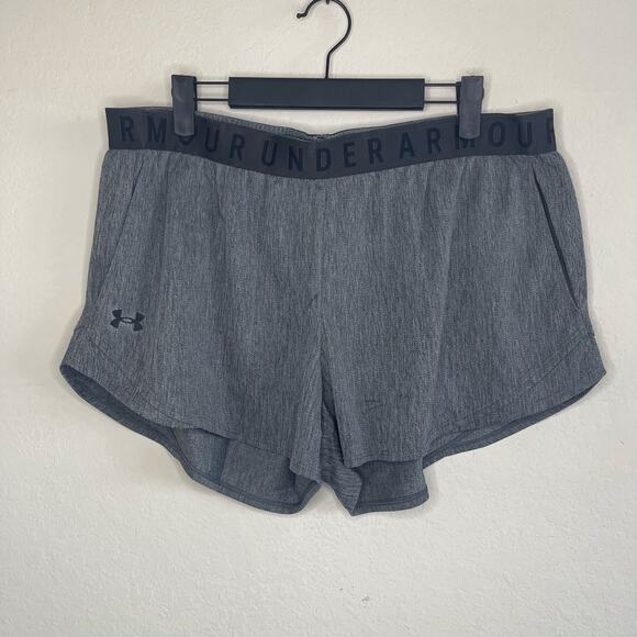 NEW Under Armour Play Up Twist Shorts 3.0 Gray/Black 3” Activewear - Size XL - Picture 5 of 7